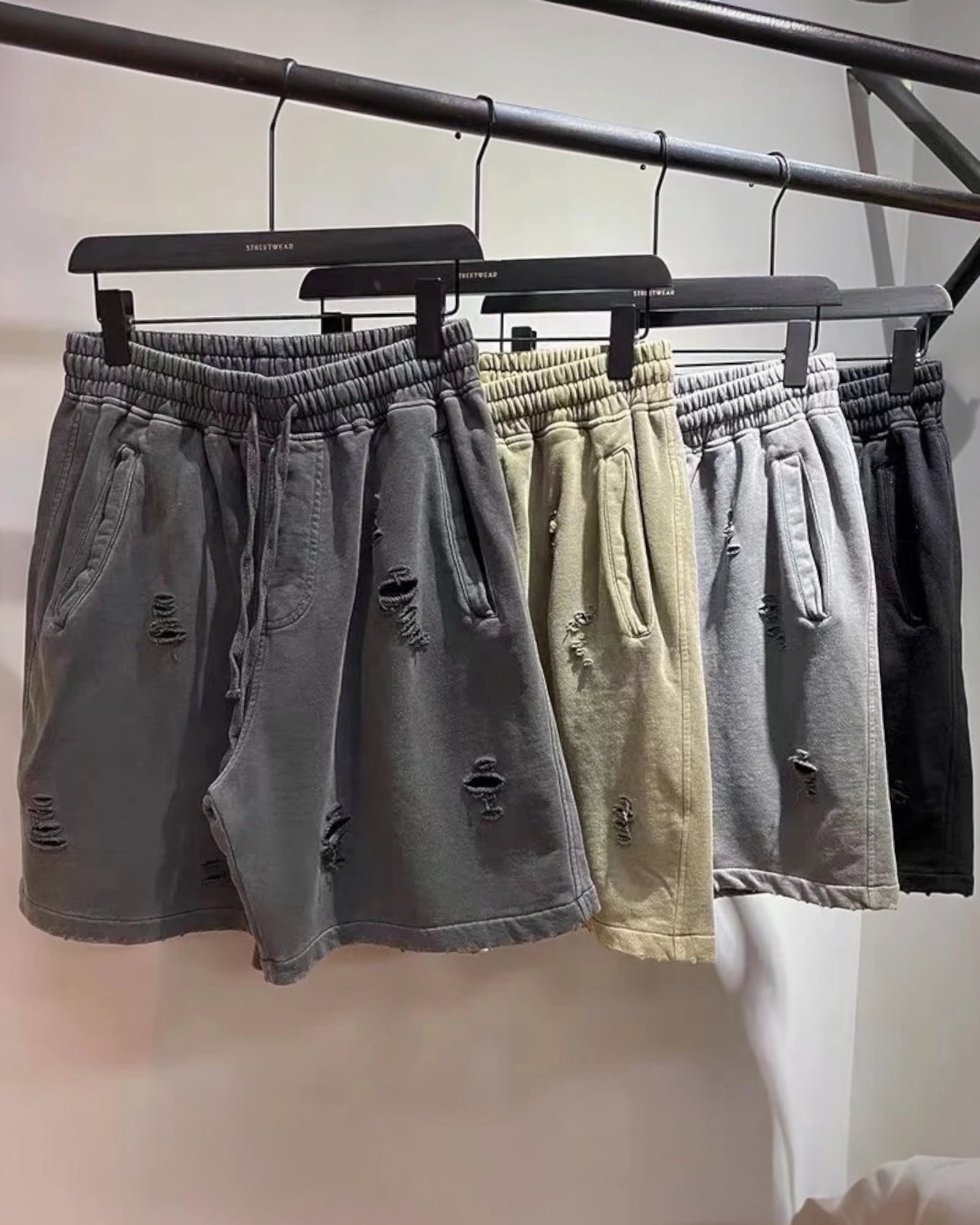 Worn-out shorts